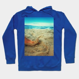 toe in the sand Hoodie